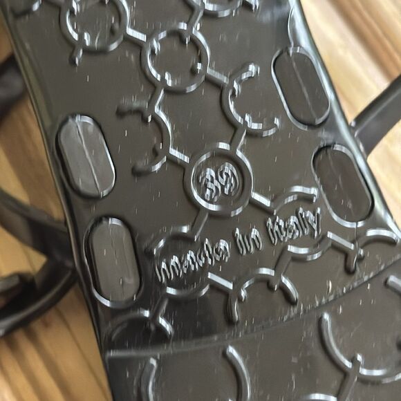 TARA GRINNA SWIMWEAR LLARIA JELLY SANDALS Back Strap Crystals Black 39 - Picture 9 of 9